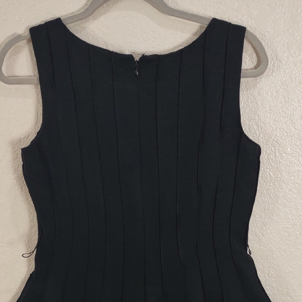 JESSICA HOWARD,55%Linen,45%Rayon,Elegant Black Sleeveless Dress - Picture 9 of 17